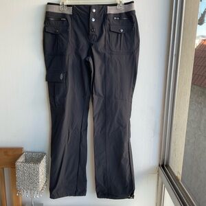 Free People Black Polyamide Lightweight Cargo Pants
